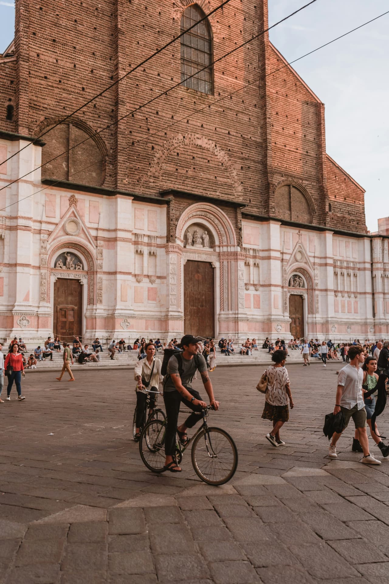 Piazza Maggiore and the Basilica di San Petronio in Bologna